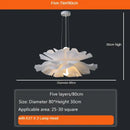 DecorBites™ Love Me Not Chandelier: Simple White Flower Lamp for Bedroom or Kitchen