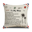 Vintage beige & red mom cushion cover bedroom family gift decor