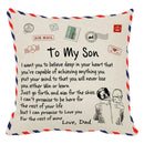 Vintage beige & red mom cushion cover bedroom family gift decor