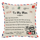 Vintage beige & red mom cushion cover bedroom family gift decor
