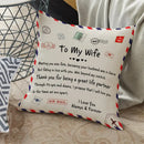 Vintage beige & red mom cushion cover bedroom family gift decor