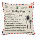 Vintage beige & red mom cushion cover bedroom family gift decor