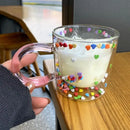 DecorBites™ Love Quicksand Double Bottom Glass Cup - Cute Kawaii Girl Water Coffee Mug
