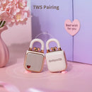 DecorBites™ LoveLock Mini Bluetooth Speaker - Pink, Retro Design, 5W Sound Box