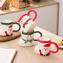 Lovely christmas socks ceramic mug red & green kitchen gift cup