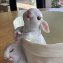 DecorBites™ Lovely Rabbit Garden Flowerpot for Balcony Simulation and Garden Decor