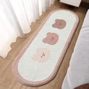 Lovely rabbit pink bedside rug for girls bedroom