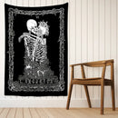 DecorBites™ Lovers Skull Tapestry Wall Hanging Black White Romantic Skeleton Home Decor
