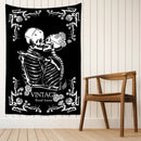 DecorBites™ Lovers Skull Tapestry Wall Hanging Black White Romantic Skeleton Home Decor