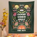 DecorBites™ Lovers Tapestry: Tarot Card Astrology Snake Moon Psychedelic Wall Hanging