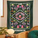 DecorBites™ Lovers Tapestry: Tarot Card Astrology Snake Moon Psychedelic Wall Hanging