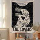 DecorBites™ Lovers Tarot Tapestry for Spiritual Wall Decor and Astrology Enthusiasts
