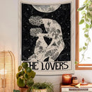 DecorBites™ Lovers Tarot Tapestry for Spiritual Wall Decor and Astrology Enthusiasts