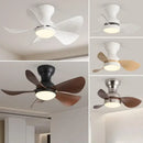 Modern low floor dc motor ceiling fan with light for living room
