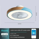 DecorBites™ Low Profile Wood Ceiling Fan Light with Remote Control LED Indoor Air Circulator