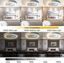 DecorBites™ Low Profile Wood Ceiling Fan Light with Remote Control LED Indoor Air Circulator