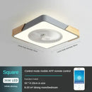 DecorBites™ Low Profile Wood Ceiling Fan Light with Remote Control LED Indoor Air Circulator