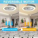 DecorBites™ Low Profile Wood Ceiling Fan Light with Remote Control LED Indoor Air Circulator
