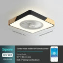 DecorBites™ Low Profile Wood Ceiling Fan Light with Remote Control LED Indoor Air Circulator