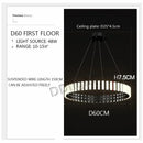 DecorBites™ Lstre Modern Circle Chandelier for Bright 360° Lighting in Living Room, Bedroom, Kitchen