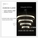DecorBites™ Lstre Modern Circle Chandelier for Bright 360° Lighting in Living Room, Bedroom, Kitchen