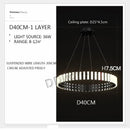 DecorBites™ Lstre Modern Circle Chandelier for Bright 360° Lighting in Living Room, Bedroom, Kitchen