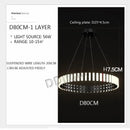 DecorBites™ Lstre Modern Circle Chandelier for Bright 360° Lighting in Living Room, Bedroom, Kitchen