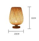 Handwoven natural rattan teardrop floor lamp for living room