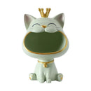 Ceramic lucky cat sculpture storage box set living room decor