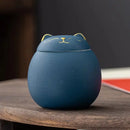 DecorBites™ Lucky Cat Tea Storage Jar: Cute Ceramic Can for Household Tea and Candy Storage