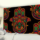 Boho colorful lucky hand mandala tapestry bedroom wall hanging