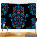Boho colorful lucky hand mandala tapestry bedroom wall hanging