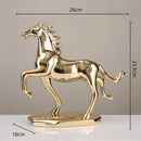 Modern gold horse resin home decoration sculpture living room decor
