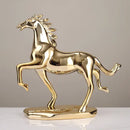 Modern gold horse resin home decoration sculpture living room decor