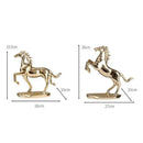 Modern gold horse resin home decoration sculpture living room decor