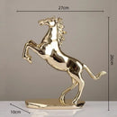 Modern gold horse resin home decoration sculpture living room decor