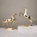 Modern gold horse resin home decoration sculpture living room decor