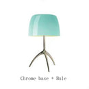 Modern red green & beige tripod table lamp bedroom led light