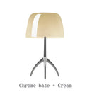 Modern red green & beige tripod table lamp bedroom led light