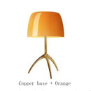 Modern red green & beige tripod table lamp bedroom led light