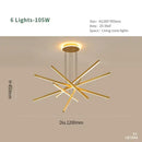 Modern gold decorbites luminous ceiling plate chandelier dining room
