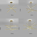 Modern gold decorbites luminous ceiling plate chandelier dining room