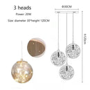 DecorBites™ Luminous Glass Ball Pendant Chandeliers for Living Dining Room Decor LED Lighting