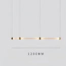 Modern amber & green luna glass tube chandelier dining room light
