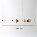 Modern amber & green luna glass tube chandelier dining room light