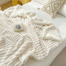 DecorBites™ Luxe Faux Rabbit & Lamb's Wool Weighted Blanket for Cozy Autumn Winter Warmth