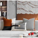 DecorBites™ Luxe Flannelette Leather Patchwork Cushion Covers for Modern Home Decor