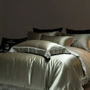 Luxe french lace cream satin bedding set bedroom duvet cover