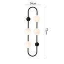 Modern gold glass ball led wall sconce bedroom minimalist light