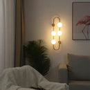 Modern gold glass ball led wall sconce bedroom minimalist light